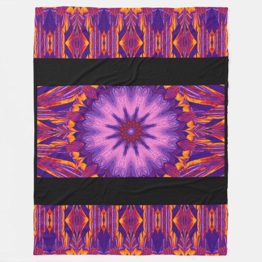 Levendige Bohemian A Summer Pansy 3 Gezellig Warm Fleece Deken (Voorkant)