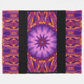 Levendige Bohemian A Summer Pansy 3 Gezellig Warm Fleece Deken (Voorkant (Horizontaal))