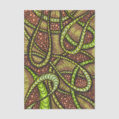Levendige Boho Aardse Abstracte Boetiekverpakking Tissuepapier (Voorkant)