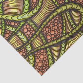 Levendige Boho Aardse Abstracte Boetiekverpakking Tissuepapier (Detail)