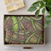 Levendige Boho Aardse Abstracte Boetiekverpakking Tissuepapier (Geschenk)