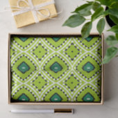 Levendige Boho Etnische Lime Groene Geometrische P Tissuepapier (Geschenk)