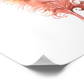 Levendige Boho Feathers: Waterverf Illustratie Poster (Hoek)