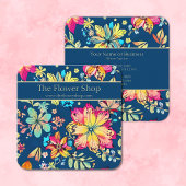 Levendige Boho Floral Bohemian Flower Vierkante Visitekaartje