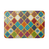 Levendige Boho Geometrische Patchwork Tegelpatroon Badmat (Voorkant)