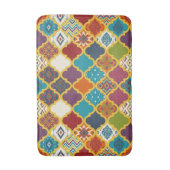 Levendige Boho Geometrische Patchwork Tegelpatroon Badmat (Voorkant Verticaal)