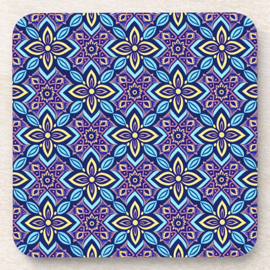 Levendige Boho geometrische patroon Onderzetters - (Voorkant)