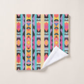 Levendige Boho Geometrische Patroonmix Bad Handdoek (Wasdoekje)
