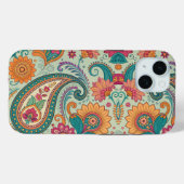 Levendige Boho Paisley lichtgroene bloempatroon   Case-Mate iPhone Case (Achterkant (horizontaal))
