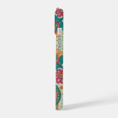 Levendige Boho Paisley lichtgroene bloempatroon iPhone 15 Case (Linkerkant)