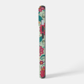 Levendige Boho Paisley lichtgroene bloempatroon   iPhone 15 Case (Linkerkant)