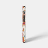 Levendige Boho Paisley witte bloemmotief iPhone Hoesje (Linkerkant)