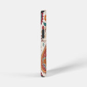 Levendige Boho Paisley witte bloemmotief iPhone Hoesje (Rechterkant)