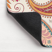 Levendige Boho Paisley witte bloemmotief Muismat (Hoek)