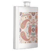 Levendige Boho Paisley witte bloempatroon Flacon (Rechts)