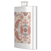 Levendige Boho Paisley witte bloempatroon Flacon (Links)
