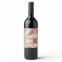 Levendige Boho Paisley witte bloempatroon 