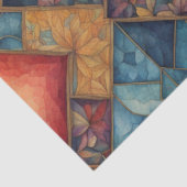 Levendige Boho Quilt Bloemendecor Tissuepapier (Detail)