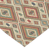 Levendige Boho Tribal Etnische Unieke Eetruimte Lange Tafelloper (Hoek)