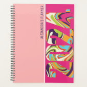 Levendige Bold Kleurrijke Wavy Typografie 2024 Planner (Voorkant)