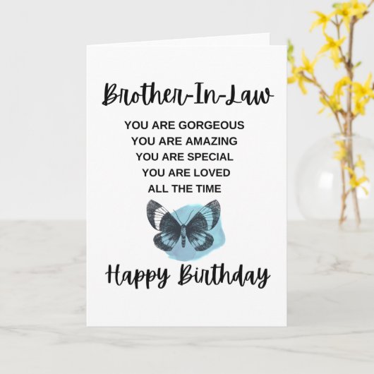 Levendige boodschap voor je schoonbroer kaart (Gele Bloem)