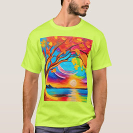 Levendige Boom des Levens Schilderij T-shirt
