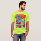 Levendige Boom des Levens Schilderij T-shirt (Voorkant volledig)