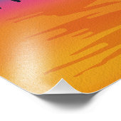 Levendige boom onder een kosmische regenbooghemel foto afdruk (Hoek)