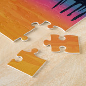 Levendige boom onder een kosmische regenbooghemel legpuzzel (Zijkant)