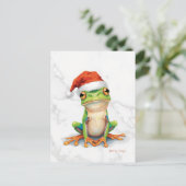 Levendige Boomkikker Kerstmis Feestdagenkaart (Staand voorkant)