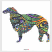 Levendige Borzoi Die Cut Vinyl Sticker (Vel)