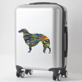 Levendige Borzoi Die Cut Vinyl Sticker