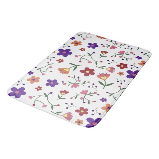 Levendige botanische badmat (Gekanteld)