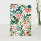 Levendige Botanische Bloom Bloemen Bruiloft Uitnod (Achterkant)