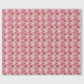 Levendige botanische kunst zomer bloemblad patroon cadeaupapier (Vlak)