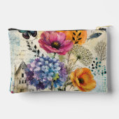 Levendige Botanische Mixed Media Collage Kunst Etui (Achterkant)