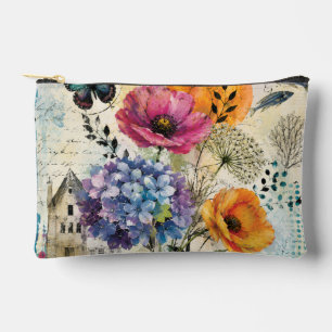 Levendige Botanische Mixed Media Collage Kunst Etui