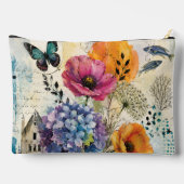 Levendige Botanische Mixed Media Collage Kunst Etui (Achterkant)
