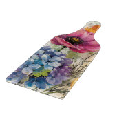 Levendige Botanische Mixed Media Collage Kunst Snijplank (Hoek)