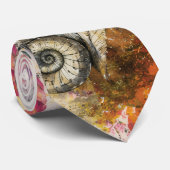 Levendige Botanische Mixed Media Collage Kunst Stropdas (Opgerold)