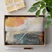 Levendige Botanische Mixed Media Collage Kunst Tissuepapier (Geschenk)