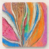 Levendige botanische ontwerpen l Harde plastic ond Bier Onderzetter (Voorkant)