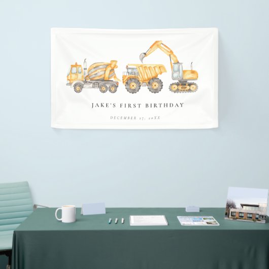 Levendige bouwwagens spandoek (Beurs)