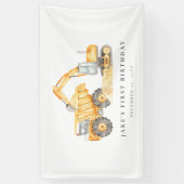 Levendige bouwwagens spandoek (Verticaal)