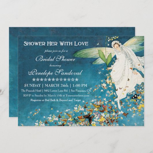 Levendige Bridal Shower-uitnodigingen Kaart (Voorkant / Achterkant)