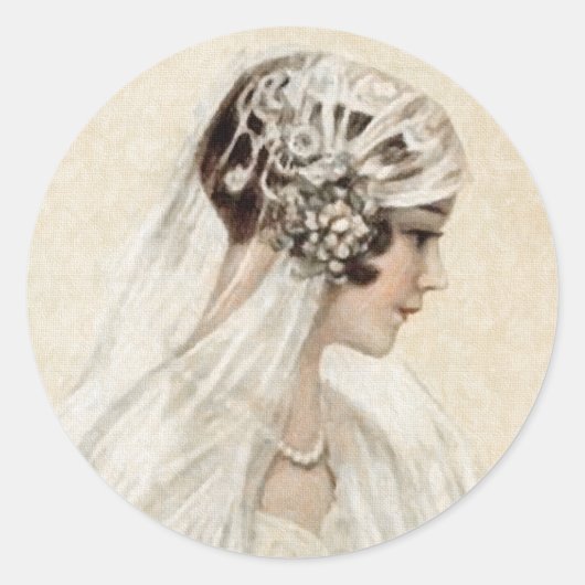 Levendige bride ronde sticker (Voorkant)