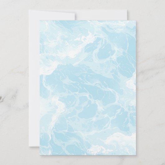 Levendige brieven en ballonnen Pool Party uitnodig Kaart (Achterkant)