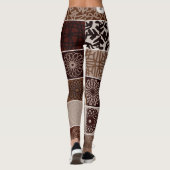 Levendige bruine kleur "Ratti_Creative_Arts" Leggi Leggings (Achterkant)