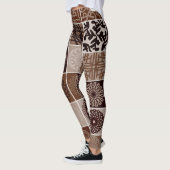 Levendige bruine kleur "Ratti_Creative_Arts" Leggi Leggings (Links)