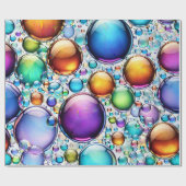 Levendige bubbels cadeaupapier (Vlak)